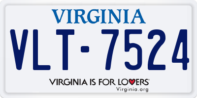 VA license plate VLT7524
