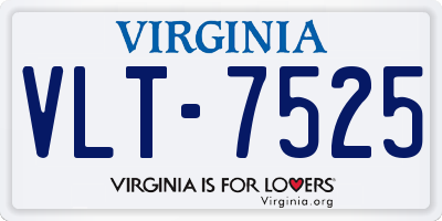 VA license plate VLT7525
