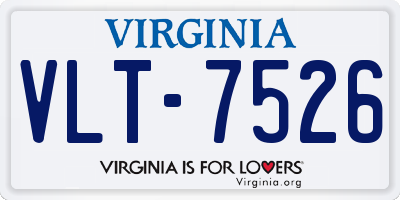 VA license plate VLT7526
