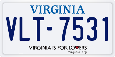 VA license plate VLT7531
