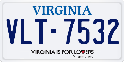 VA license plate VLT7532