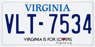 VA license plate VLT7534