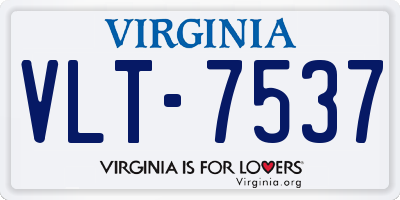 VA license plate VLT7537