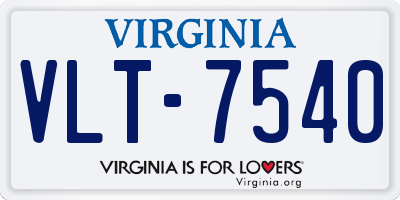 VA license plate VLT7540
