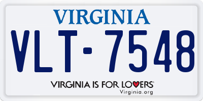 VA license plate VLT7548