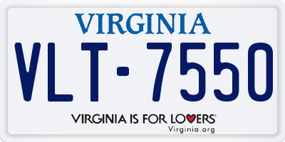 VA license plate VLT7550