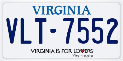 VA license plate VLT7552