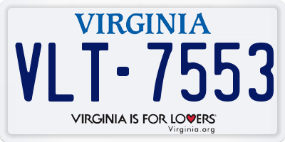 VA license plate VLT7553