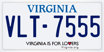 VA license plate VLT7555