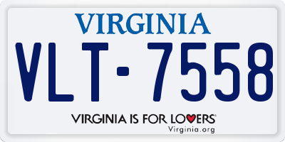 VA license plate VLT7558