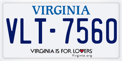 VA license plate VLT7560