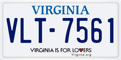 VA license plate VLT7561