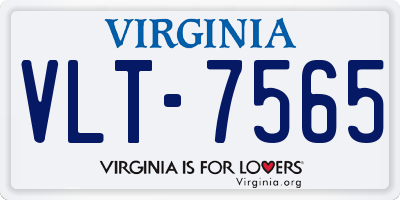 VA license plate VLT7565
