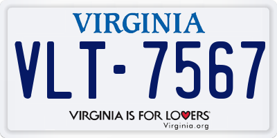 VA license plate VLT7567