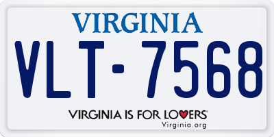 VA license plate VLT7568