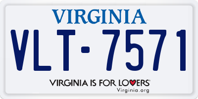 VA license plate VLT7571