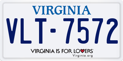 VA license plate VLT7572