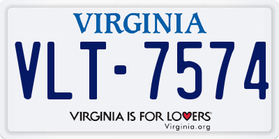 VA license plate VLT7574