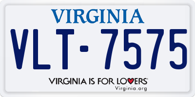 VA license plate VLT7575