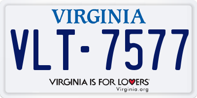 VA license plate VLT7577