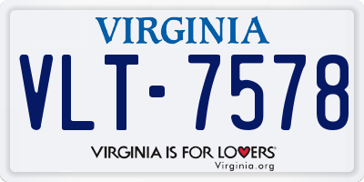 VA license plate VLT7578