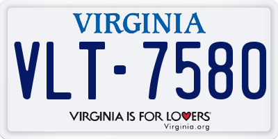 VA license plate VLT7580