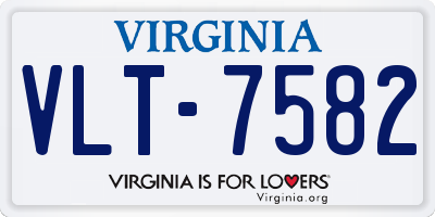 VA license plate VLT7582