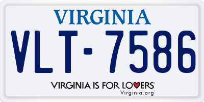 VA license plate VLT7586