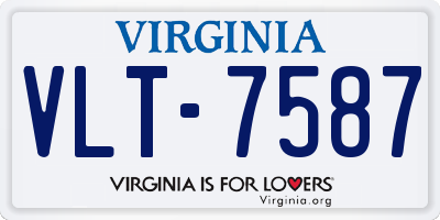 VA license plate VLT7587