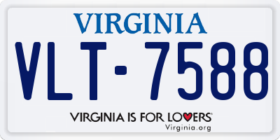 VA license plate VLT7588