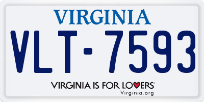VA license plate VLT7593