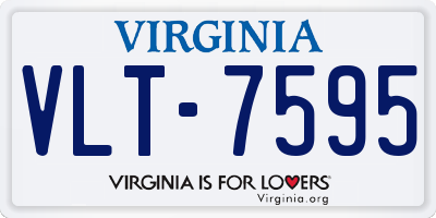 VA license plate VLT7595