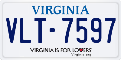 VA license plate VLT7597