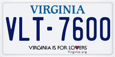VA license plate VLT7600
