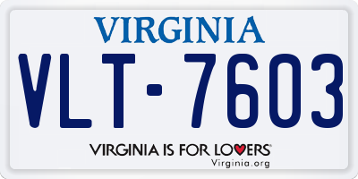 VA license plate VLT7603