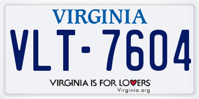VA license plate VLT7604
