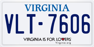 VA license plate VLT7606