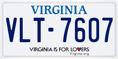 VA license plate VLT7607