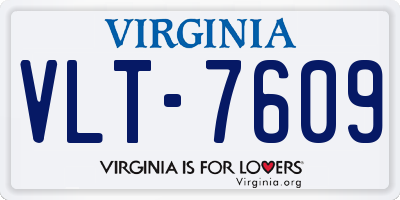 VA license plate VLT7609