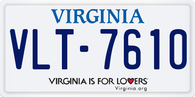 VA license plate VLT7610