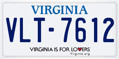 VA license plate VLT7612