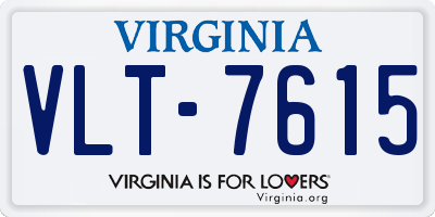 VA license plate VLT7615