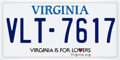 VA license plate VLT7617