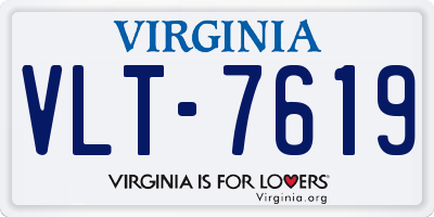 VA license plate VLT7619