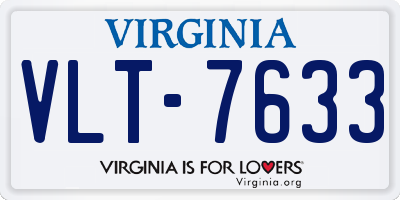 VA license plate VLT7633