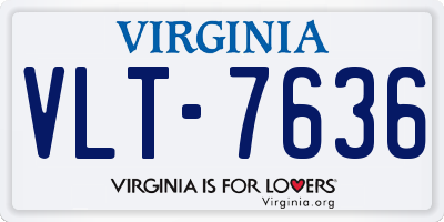 VA license plate VLT7636