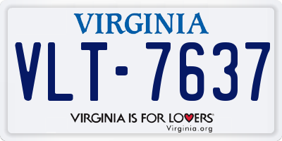 VA license plate VLT7637