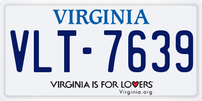 VA license plate VLT7639