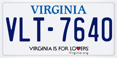 VA license plate VLT7640