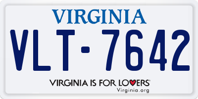VA license plate VLT7642